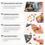 Round Peacock Wooden Jigsaw Puzzle Irregular Animal Shaped Wooden Puzzle Adult Puzzle Toys Festival Gift For Friends and Family 5