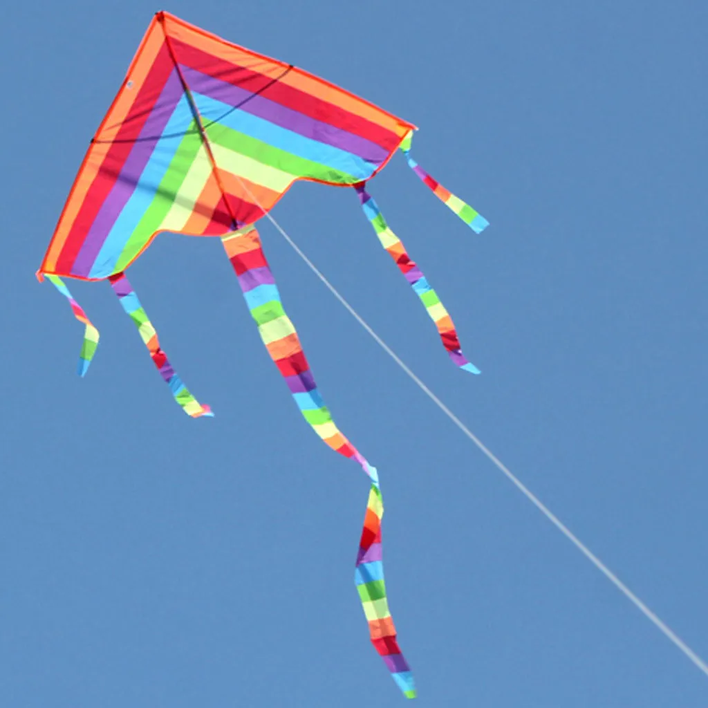 Easy Fly Colorful Rainbow Kite Outdoor Fun Sports Beach Kids Children Buitenspeelgoed Cometas De Viento Outdoor Toys Kites Easy Fly Colorful Rainbow Kite Outdoor Fun Sports Beach Kids Children Buitenspeelgoed Cometas De Viento Outdoor Toys Kites