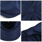 BOTVELA Men's Newsboy Cap Twill Cotton 8 Panel Hat Flat Ivy Cabbie Casual Baker Caps Gatsby Hat Retro Hats Boina Beret for Male 6