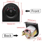 Vehicle Meter 12V Automobile Car Gauge 2inch 52mm Voltmeter with Black Shell White LED Voltage 8-16V VOLTS for Gasoline Car 5