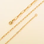 Polished Paper Clip Chain 2.5/2.7/4mm Stainless Steel Necklace Trendy Layering Choker Waterproof Jewelry Men And Women 5