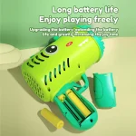 35 hole children's handheld bubble blowing toy dinosaur cartoon electric bubble machine Gatling without battery and bubble water 4