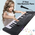37 Keys Kids Electronic Piano with Microphone Educational Toys Musical Instrument for Kids Toddlers Boys Girls Birthday Gift 4