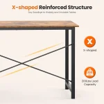 JHK 47IN Computer Desk with 2 Drawers For Study Office Gaming Wood Table with Adjustable Position Drawers Modern Work Table 3