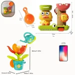 2025 Baby Bath Toy Play Water in Duck/Flower Shape Lion Waterwheel Children Fun in Shower Bathtub with Suction Cup in Kid Gift 5