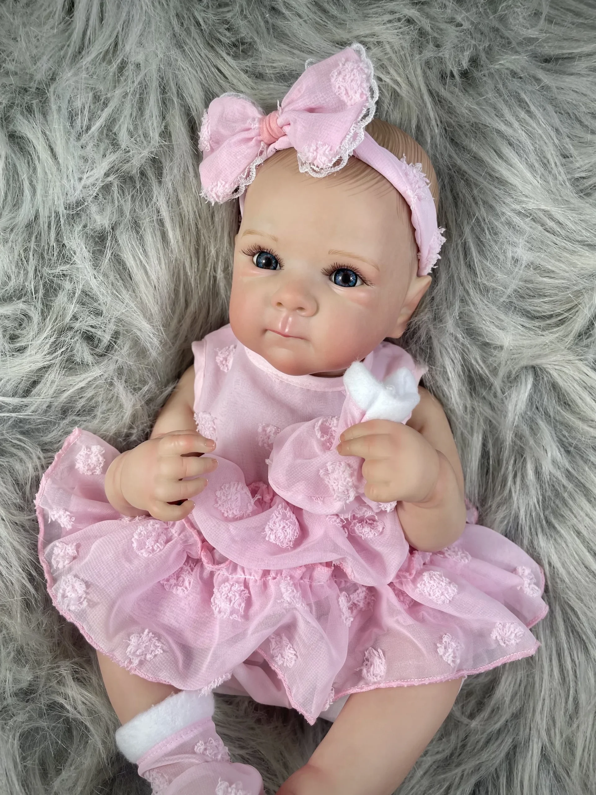 MRB 18 Inch Bettie Full Body Vinyl Girl Washable Reborn Baby Doll With Painted Lifelike Hair Bebe Reborn Christmas Toys MRB 18 Inch Bettie Full Body Vinyl Girl Washable Reborn Baby Doll With Painted Lifelike Hair Bebe Reborn Christmas Toys