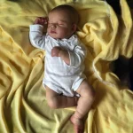 50CM Realistic Finished Bebe Reborn Silicone Vinyl Cloth Body Doll LouLou Handmade Toy For Girls Christmas Gift 6