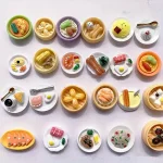Mini Food Toys Mixed Style Resin Food Doll Kitchen Mini Food Statue DIY Accessories Halloween Christmas Gifts 3