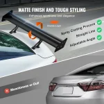 SucceBuy GT Wing Car Spoiler 53.1 inch Universal Spoiler with Double Deck Car Rear Spoiler Wing, Racing Spoiler BGW/JDM Drift 4