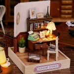 Mini Doll House DIY 3D Puzzle Assembly Building Model Toys Home Bedroom Decoration With Furniture Wooden Craft Gifts DollHouses 4