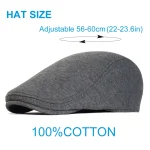 Cotton Newsboy Caps Men Women Hat Soft Casual Beret Solid Unisex Retro Hat Driver Flat Cap The waiter Cap 4