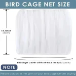 1PC Square round Bird Cage Clothes Cover Splash Proof Mosquito Net Screen Parrot Protection Net Cage Accessory 5