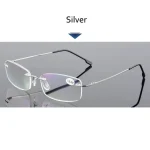 May Flower Blue Light Blockin Ultralight Memory Titanium Rimless Reading Glasses Men&Women Presbyopic Eyeglasses +1.0 +1.5 +2.0 4
