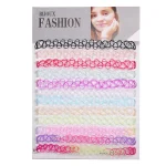 ZS 12Pcs Vintage Stretch Choker Necklace Lady Girl Tattoo Choker Necklace Punk Retro Gothic Elastic Necklaces for Women 2