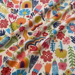 Pink Flowers 100% Cotton Poplin 40S Like Liberty Fabric Digital Printing for Sewing Cloth Dresses Skirt Kids Designer Splicing 4