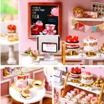 Mini Doll House DIY 3D Puzzle Assembly Building Model Toys Home Bedroom Decoration With Furniture Wooden Craft Gifts DollHouses 2