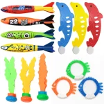 Swimming Diving Toys Children's Fish Dolphin Buoy Pool Treasure Hunt Diving Water Diamond Kids Water Game Toys Set Reusable Gift 2