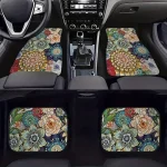 Car Floor Mats Set of 4 Persian Rug Design Durable Front Rear Carpets for Cars Trucks SUVs 3