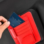 Multi functional ID storage clip car sun visor sun visor small card bag clip car glasses clip banknote storage bag 5