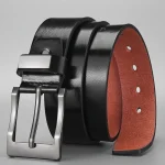 New Men's Cow Leather Belts Luxury Strap Male Belts For Fashion Classice Vintage Pin Buckle High Quality Designer Belt Plus Size 6