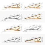8 PCS Gold Color Tie Clips Set With Gift Box Wedding Guests Gifts For Man Shirt Cufflinks Men's Gift Luxury Jewelry For Husband 3
