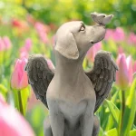 1pc Angel Dog Memorial Statue, Pet Memorial Stone For Dogs, Angel Dog Memorial Gifts, Dog Passing Away Bereavement Gifts, Pets G 5