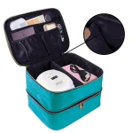 Nail Polish Organizer Handheld Double Layer CosmeticOrganizer Tote Bag For Girls And Women Nail Art, EssentialOil, Cosmetic Set 4