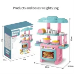 Play House Kitchen Toy Set Simulation Mini Cooking Tableware Play House Toy 6