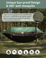 Outdoor Large Hammock with Mosquito Net 2 Person Lightweight Hammocks for Backpacking Backyard Hiking Camping 2