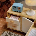 Wooden Miniature Doll House DIY Small House Kit Making Room Toys 3D Puzzle Assembly Building Model Toys for Birthday Gifts 3
