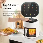 Smart Air Fryer Electric visual window 4.5L Oil-free Air Fryer Automatic Household Kitchen 360°Baking Convection Oven Air Fryers 4