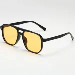 Vintage Men Women Big Sunglasses Men Square Shades Brand Designer Unisex Sun Glasses Black Lense Male Female Sunglasses UV400 4