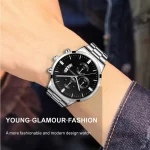 Fashion Men Watch Luxury Calendar Quartz Wrist Watch Business Watches Man Clock Male Bracelet Wristwatch 6