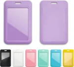 1 Pcs Sliding ID Badge Holder with Clear Window,ID Card Protector for Office,School,Great Gift for Women,Staff,Student