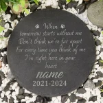 Pet Memorial Gift Custom Pet Memorial Garden Stone Slate Engraved Garden Slate with Dog Name Dog Loss Gifts 5
