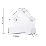 House Transparent Window Wild Bird Feeder Outdoor Removable Suction Cups Sliding Automatic Birds Feed Tray for Garden Patio Yard 5