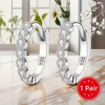 Elegant Silver Stud Earrings for Women, A Versatile and Dainty Single Pair for Everyday Luxury, Timeless Fine Jewelry