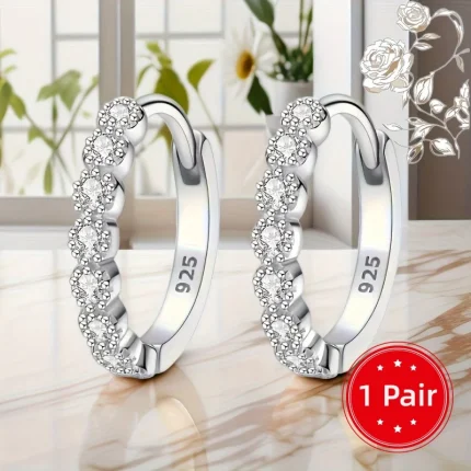 Elegant Silver Stud Earrings for Women, A Versatile and Dainty Single Pair for Everyday Luxury, Timeless Fine Jewelry