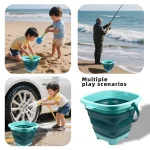 Beach sand toy for children, small extensionable water bucket with multiple functions and portability, suitable for baby sand pl 3