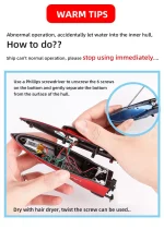 Mini RC Boats High Speed Electronic Remote Control Racing Ship with Led Light Children Competition Water Toys for Kids Gifts 6