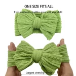 Solid Cable Bows Baby Headbands for Child Nylon Layers Kids Elastic Hairbands Headwraps Newborn Boys Girls Hair Accessories 4