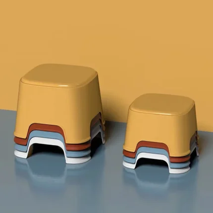 2025 Folding Step Stool Cute Cartoon Plastic