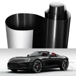 20X5FT High Glossy Black Carbon Fiber Car Wrap Vinyl Film Self Adhesive Auto Decal Bubble Car Body Film Vinyl Wrap Decals 4