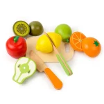 Simulation Kitchen Pretend Toy Wooden Classic Game Montessori Educational Toy For Children Kids Gift Cutting Fruit Vegetable Set 2