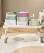 Foldable laptop desk, desktop lifting laptop rack, reading laptop desk, home breakfast tray office desk, study desk with drawers 5