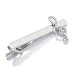 Fashion Men Tie Clip Treble Clef Piano Score Tie Clip Musical Note Tie Clip Cufflinks Business Tie Clip Necktie Clips 2