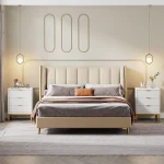 Tribesigns Modern Nightstand, 25.8" Tall Bedside Table with 3 Drawers, Contemporary End Side Table with Storage for Bedroom 4