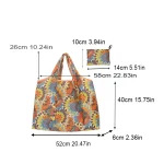 Large Capacity Foldable Portable Supermarket Environmentally Friendly Shopping Grocery Bag, Waterproof Shoulder Storage Bag 6