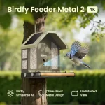 Smart Bird Feeder with Camera for Outdoor Use ABS Plastic Body Black Finish 4K UHD Video Dual-Band Wi-Fi Solar Powered AI Bird 2