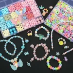 500pcs DIY Handmade Beaded Children's Toy Creative Loose Spacer Beads Crafts Making Bracelet Necklace Jewelry Kit Girl Toy Gift 3